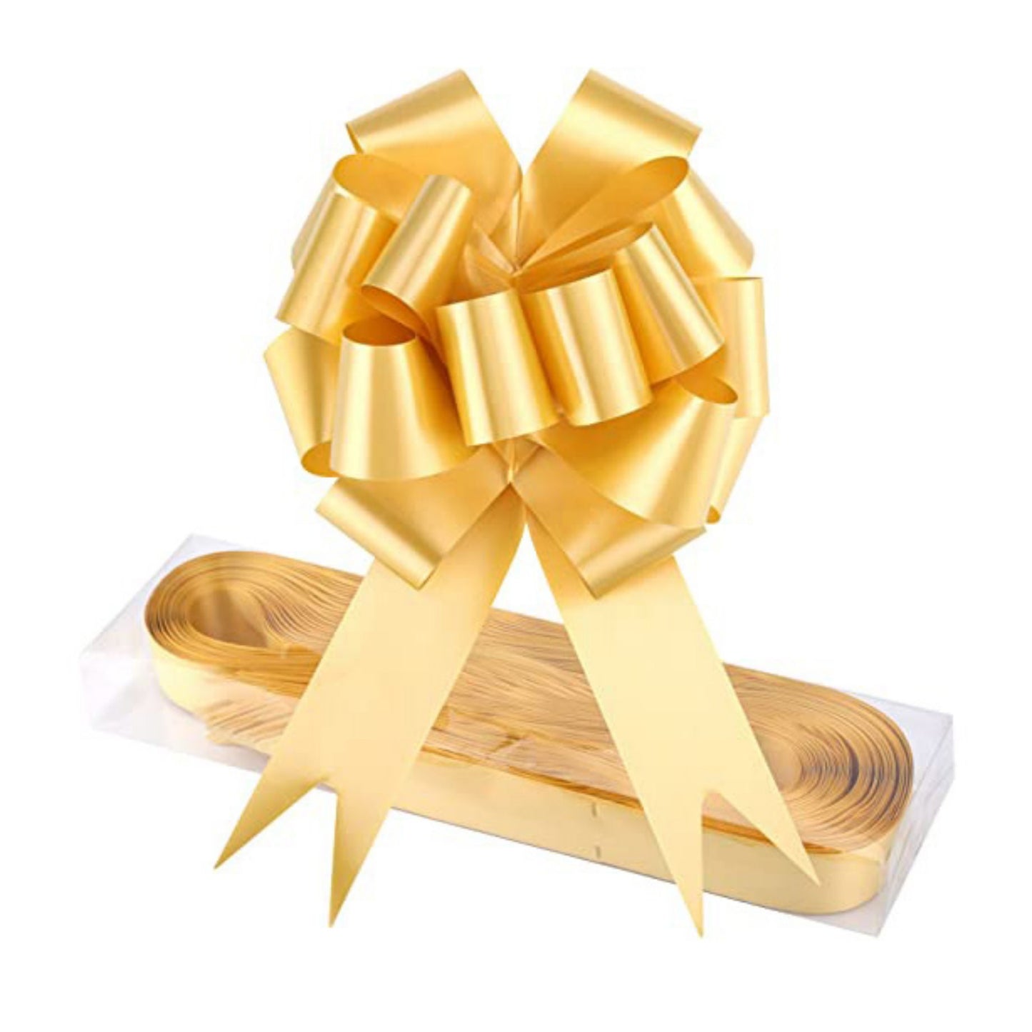 Factory Plastic Flower Plastic Pull String Bow Ribbon