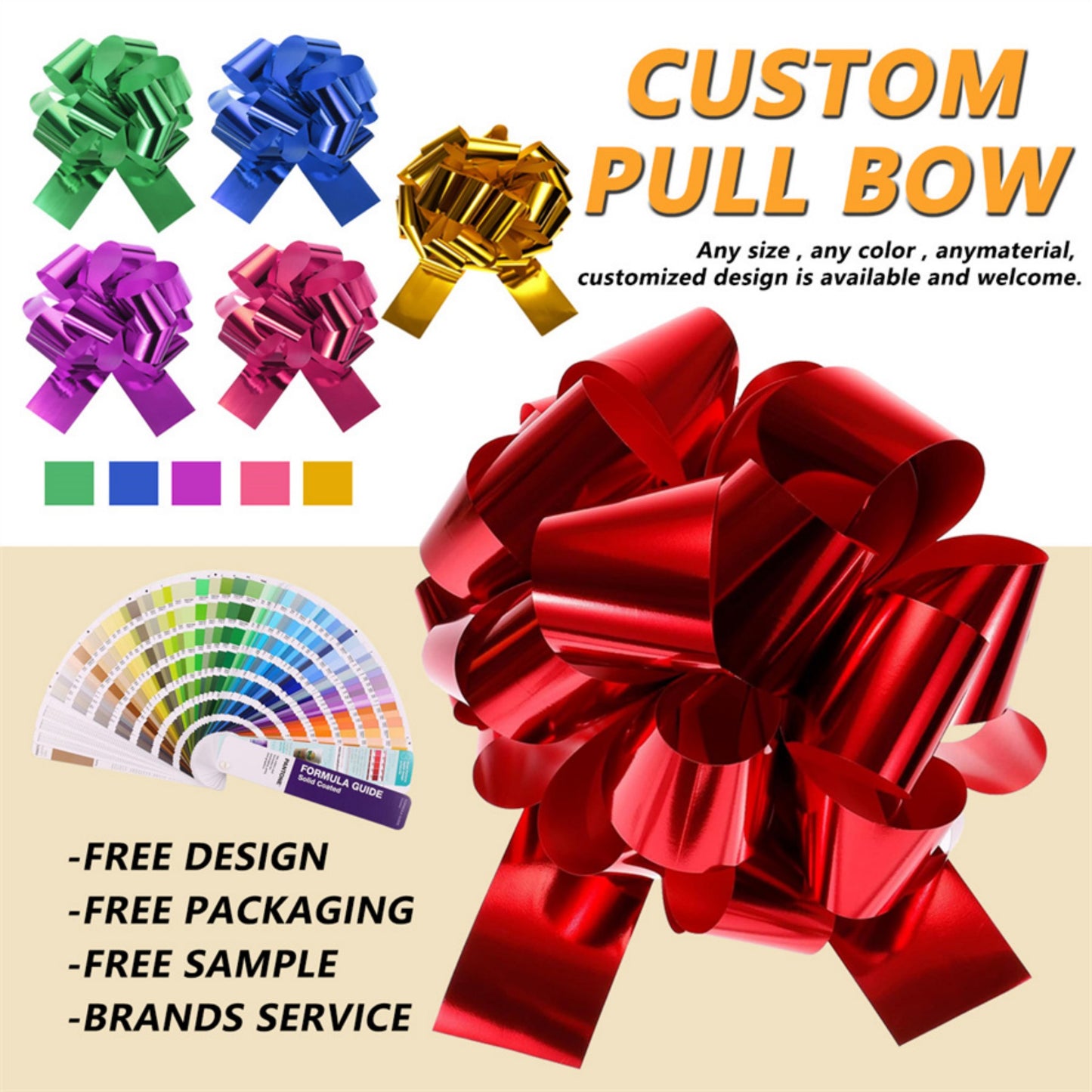 Christmas Ribbon Bow Pull Ribbon Bow for Gifts