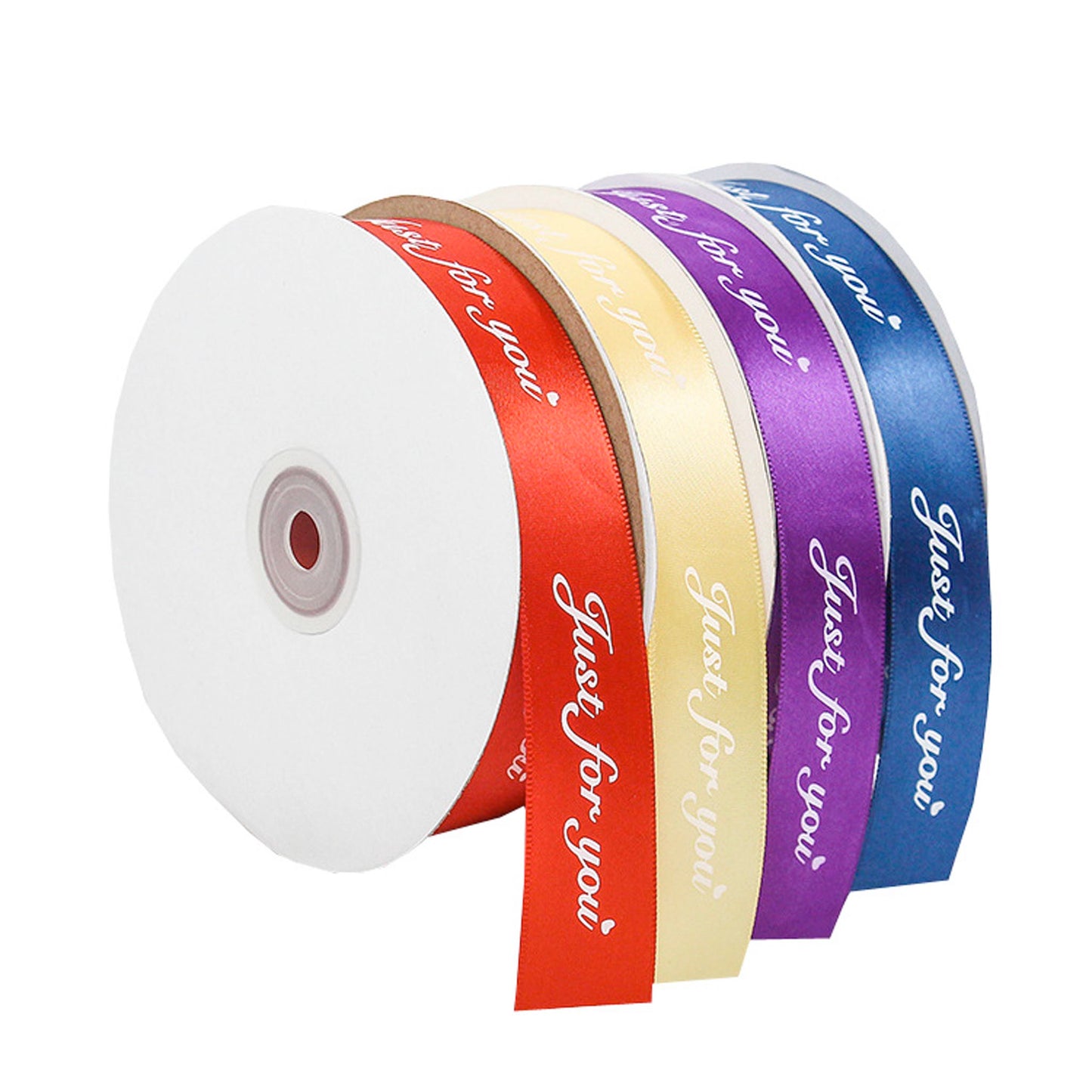 Custom Printed Letters Logo Polyester Silk Grosgrain Satin Gift Ribbons