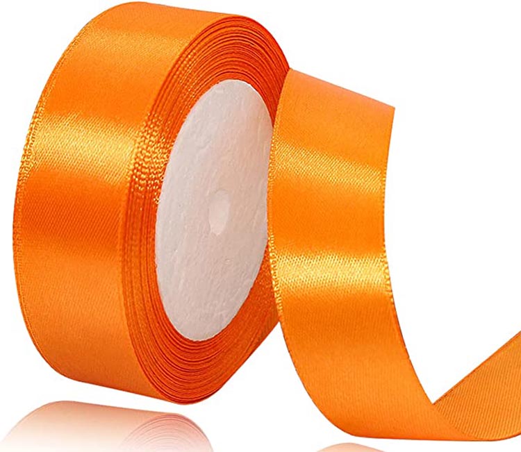 Custom Lngle Face Solid Color Satin Ribbon Roll