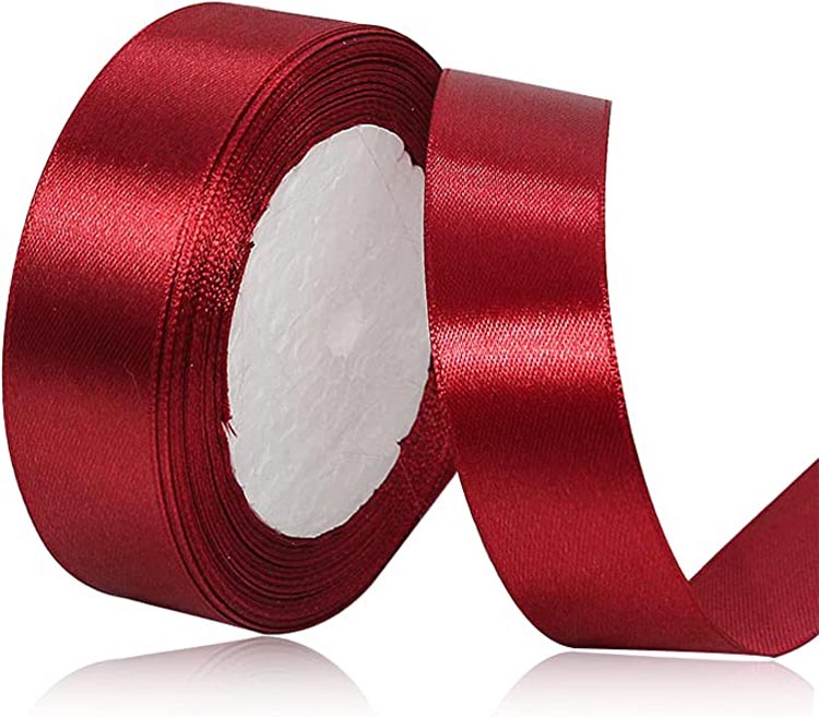 Custom Lngle Face Solid Color Satin Ribbon Roll