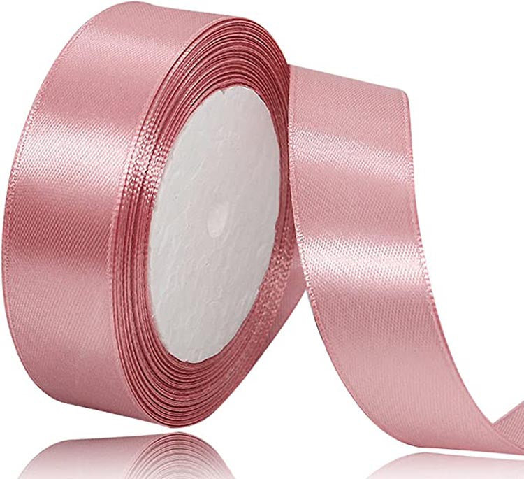 Custom Lngle Face Solid Color Satin Ribbon Roll