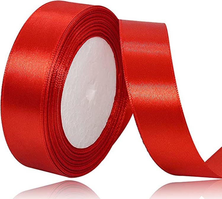 Custom Lngle Face Solid Color Satin Ribbon Roll