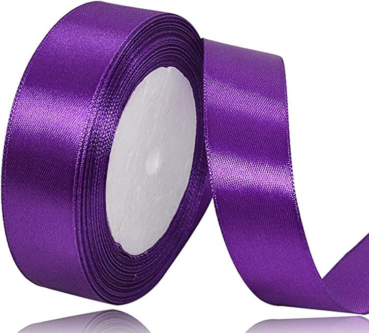 Custom Lngle Face Solid Color Satin Ribbon Roll