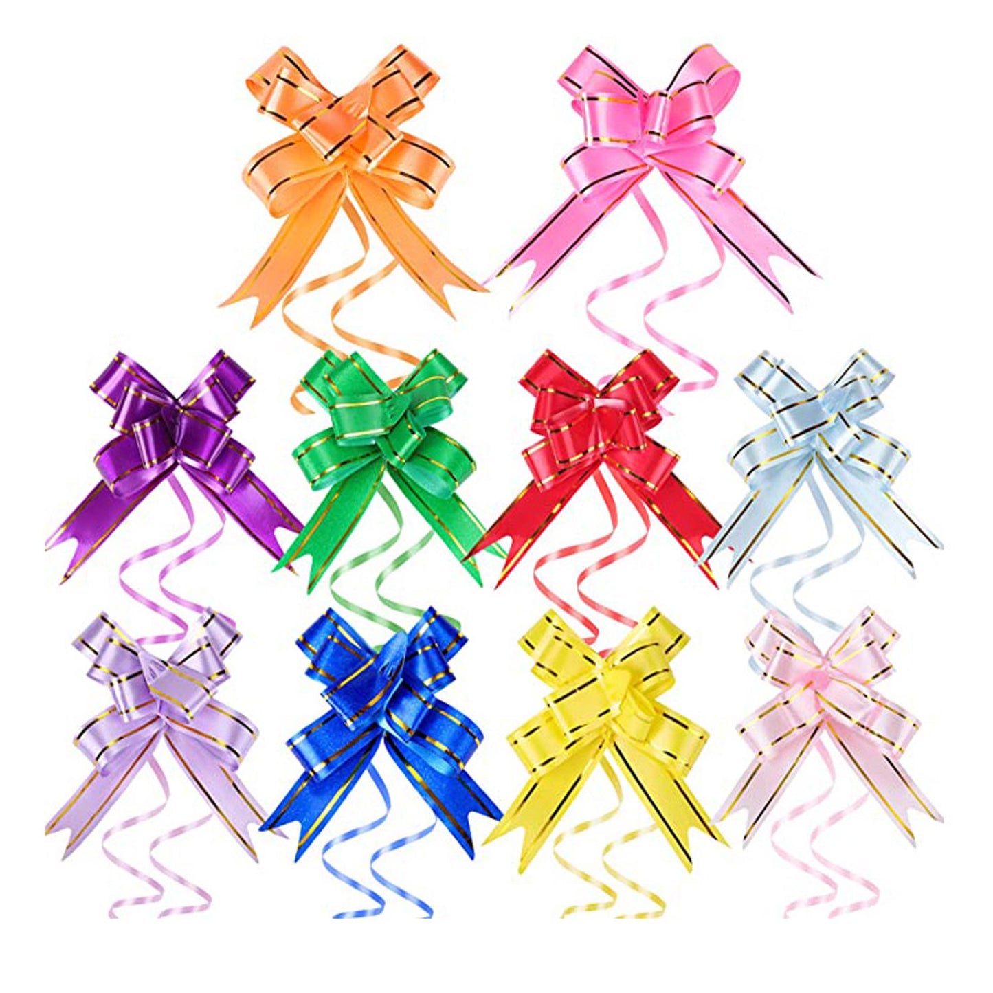 Custom Printed Plastic Ribbon Butterfly Pull Bows