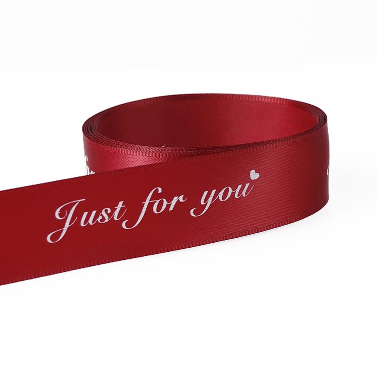 Wholesale Custom Printed Logo Polyester Silk Satin Ribbon