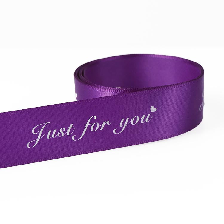 Wholesale Custom Printed Logo Polyester Silk Satin Ribbon
