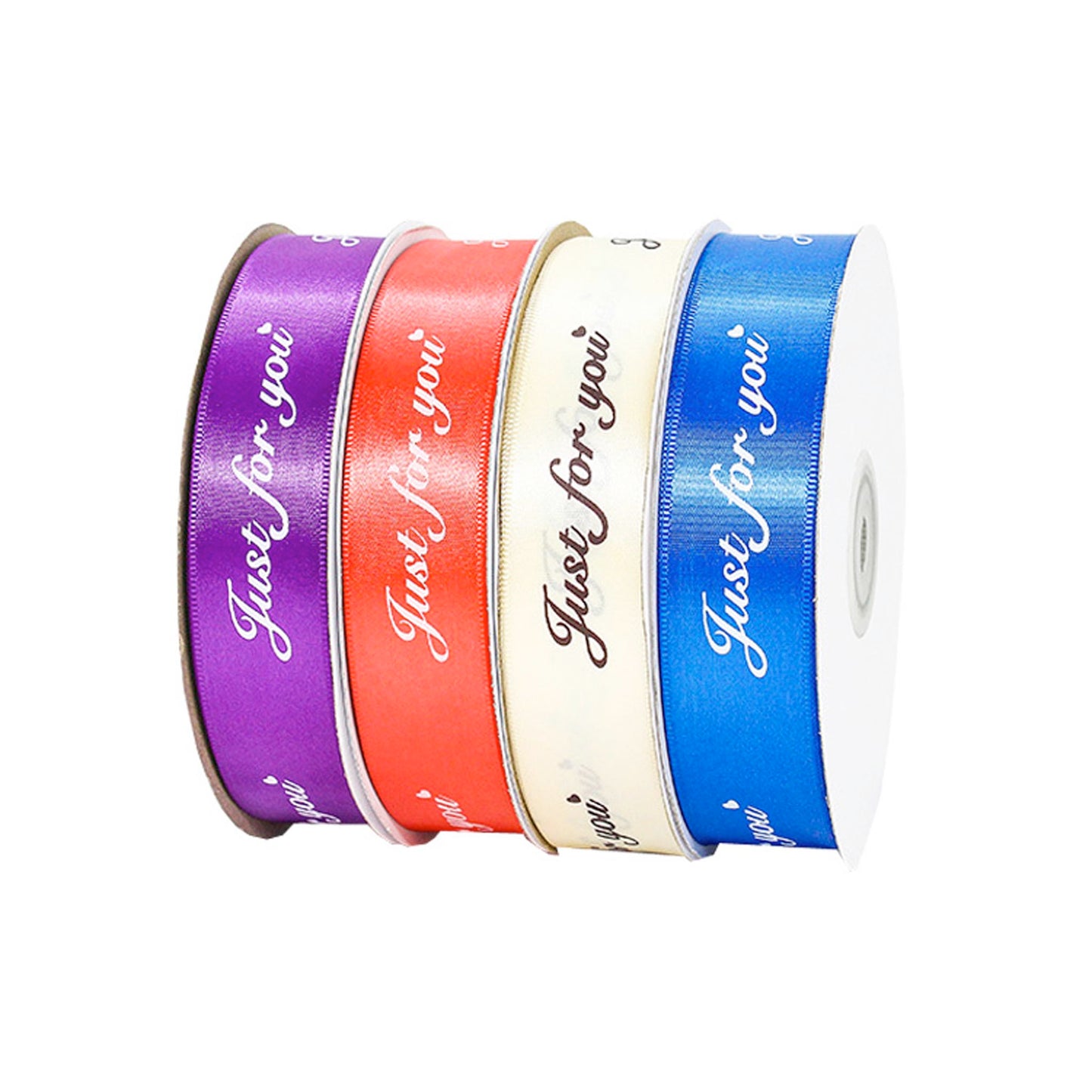 Custom Printed Letters Logo Polyester Silk Grosgrain Satin Gift Ribbons