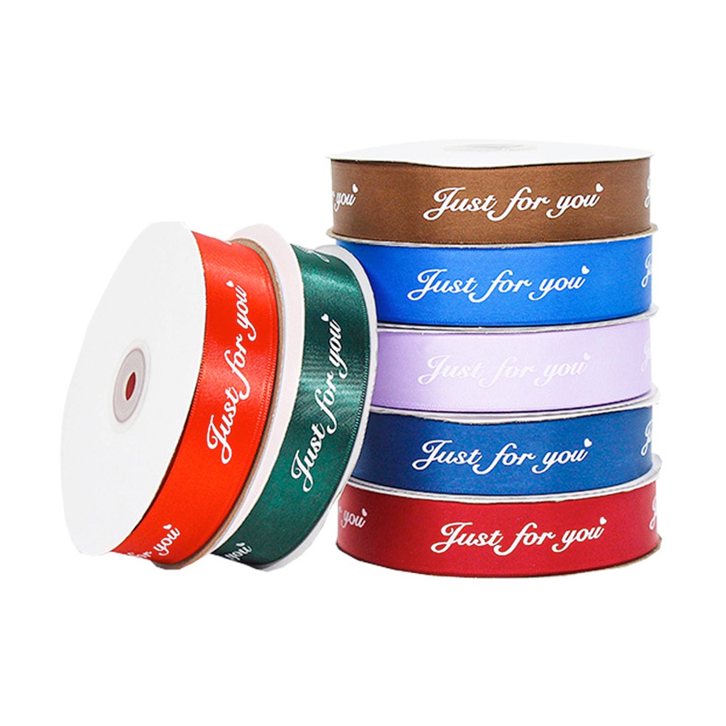 Custom Printed Letters Logo Polyester Silk Grosgrain Satin Gift Ribbons