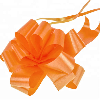 Multicolor Solid Pull String Pom Bow