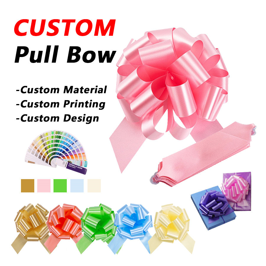 Two Color Colorful Perfect Solid Gift Pull String Bow Ribbon