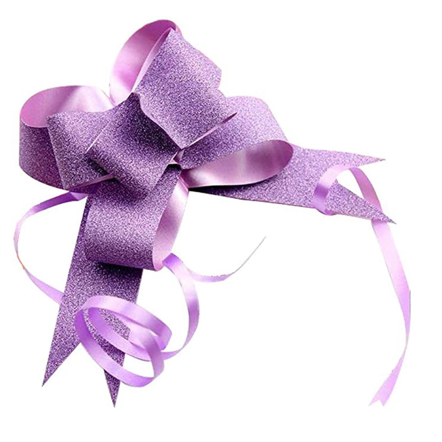 Custom Glitter Plastic Ribbon Butterfly Pull Bows