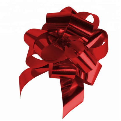 Metallic Printed Gift Plastic Pull String Ribbon