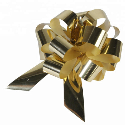 Metallic Printed Gift Plastic Pull String Ribbon